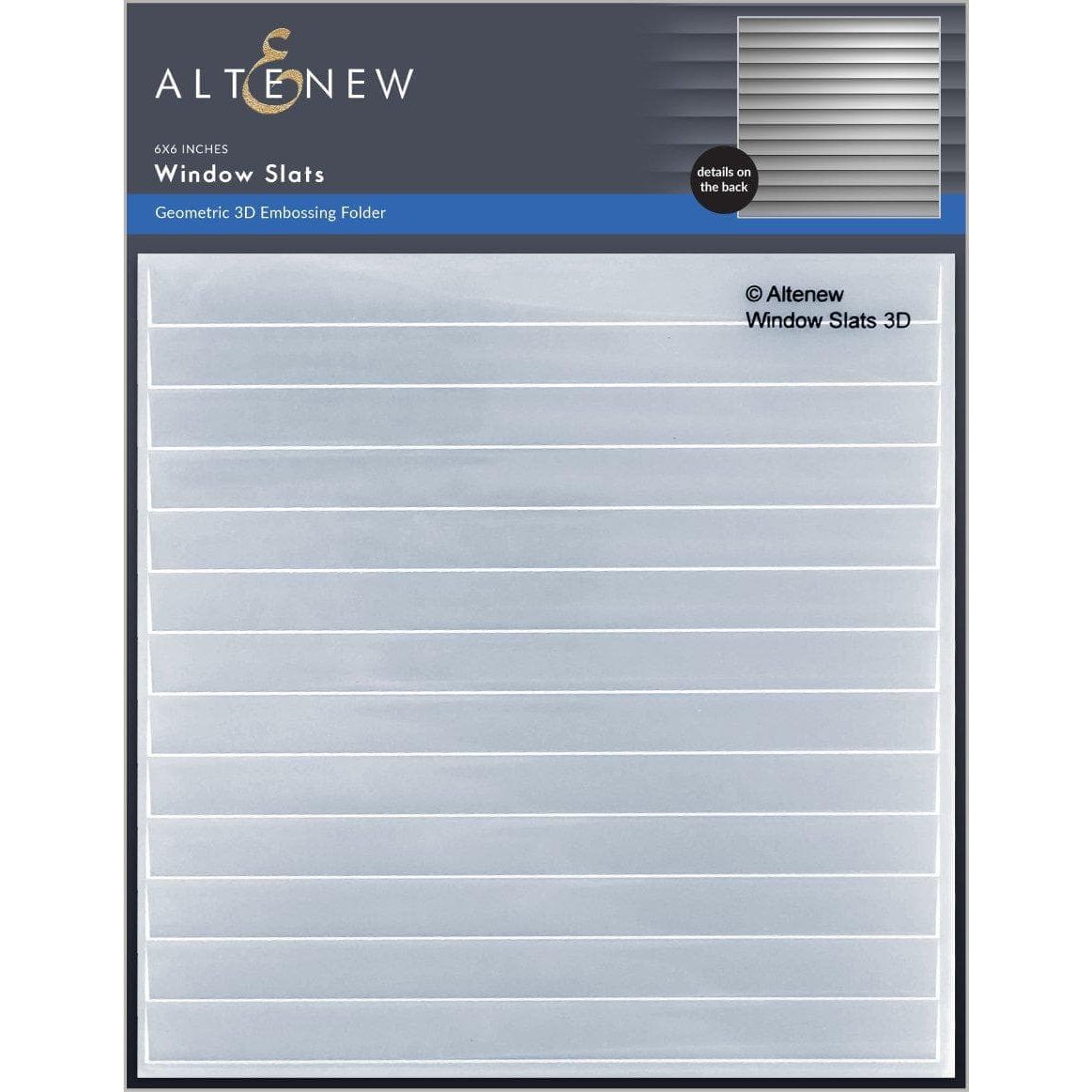 Altenew WINDOW SLATS 3D Embossing Folder ALT6277