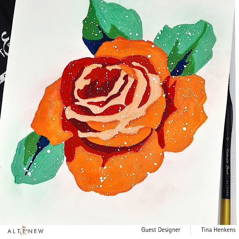Altenew Paint-by-Number Classical Roses 8 x 10 Inch Coloring Book ALT7532 Rose