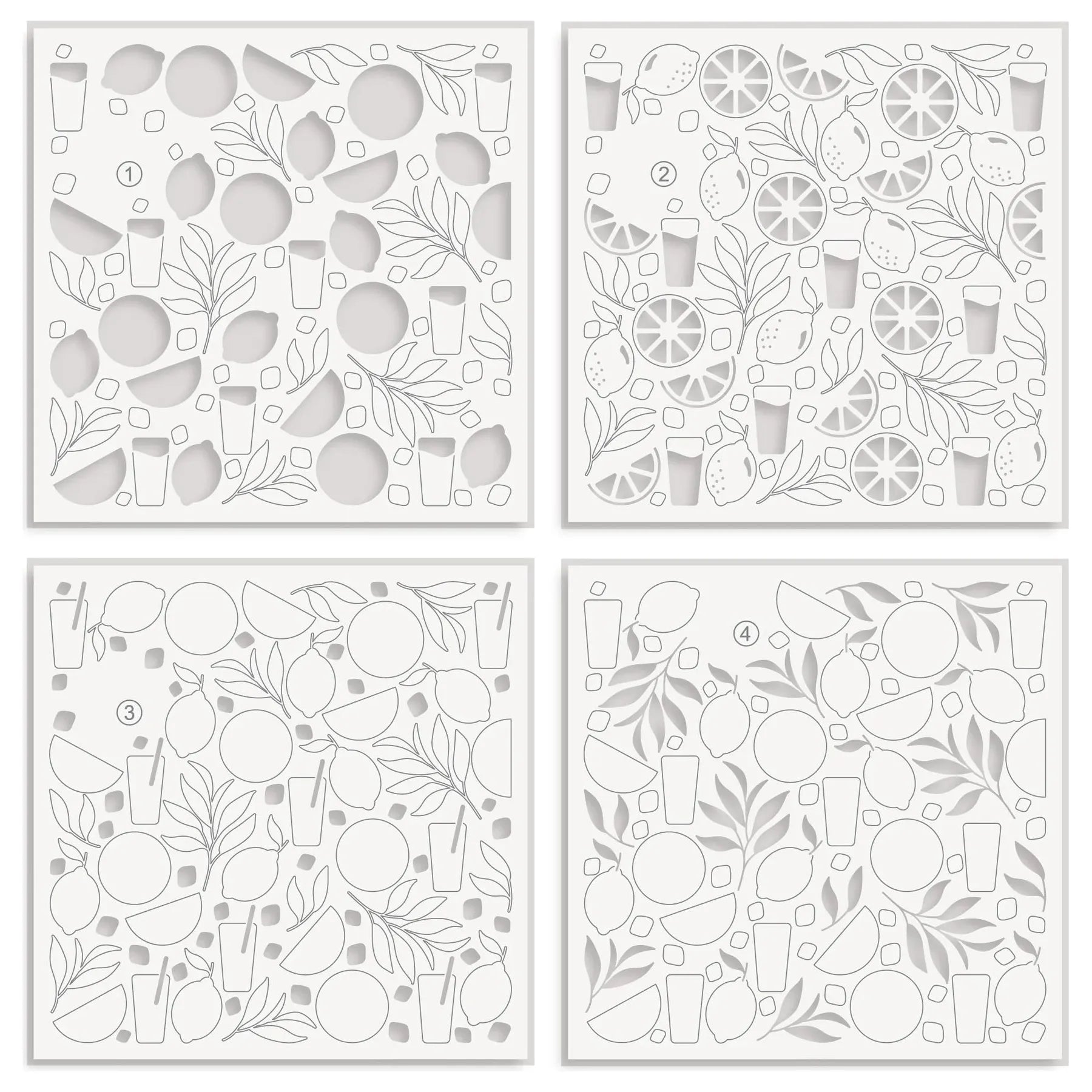 Altenew Citrus Fruits Pattern Layering Stencils ALT8003 layering