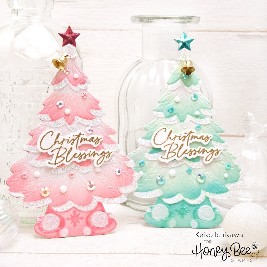 Honey Bee LET NATURE SING Dies hbds-466 Holiday Blessings Tags
