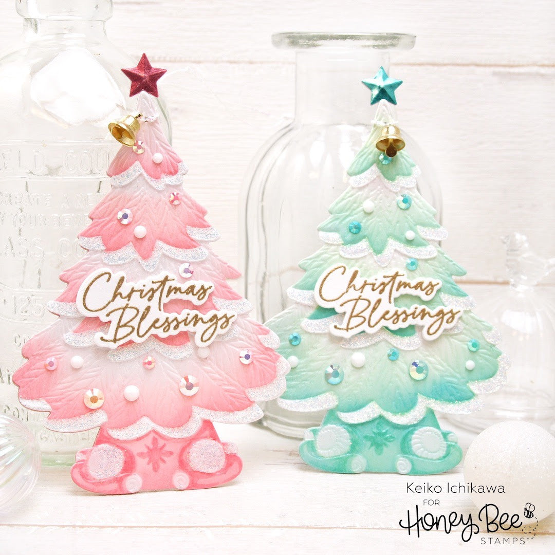 Honey Bee LET NATURE SING Dies hbds-466 Holiday Blessings Tags