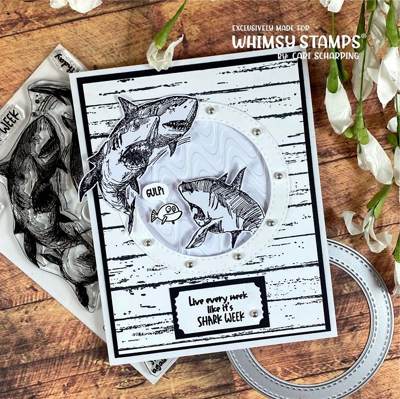 Whimsy Stamps Shark Week Clear Stamps CWSD452 Shark Week