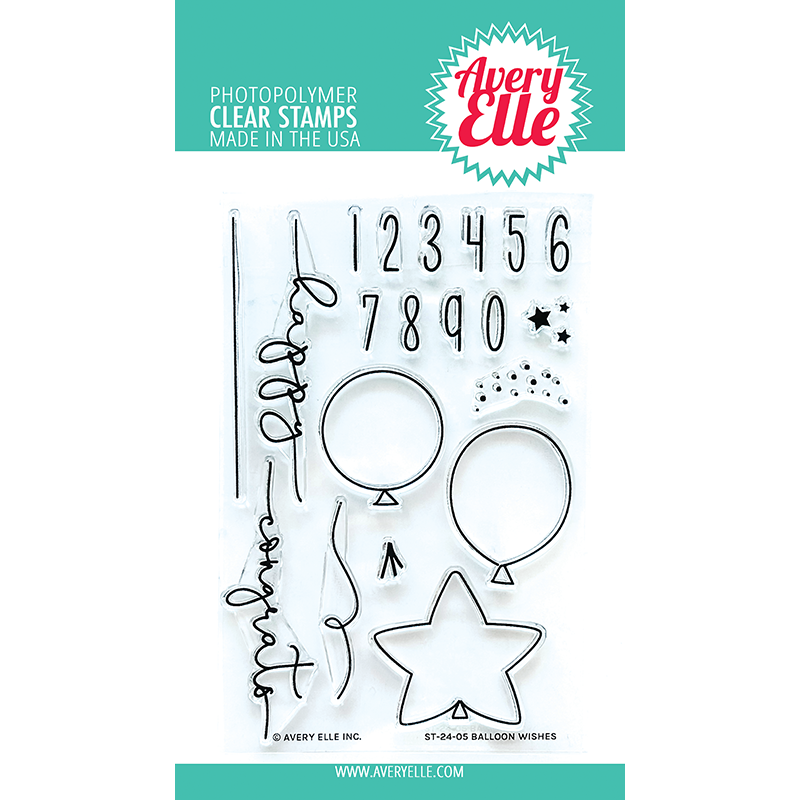 Avery Elle Balloon Wishes Clear Stamp Set Avery Elle Balloon Wishes Clear Stamp Set