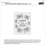 Lawn Fawn Foiled Sentiments: Happy New Year lf3534 Idea