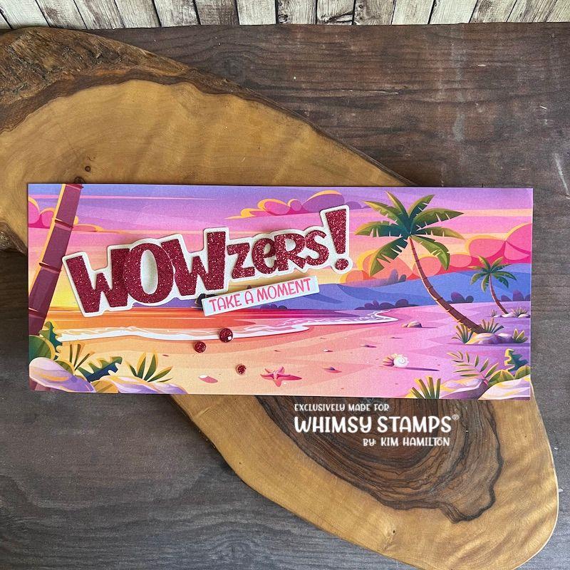 Whimsy Stamps Just Beachy 8.5 x 3.5 inch Slimline Papers wsdps22