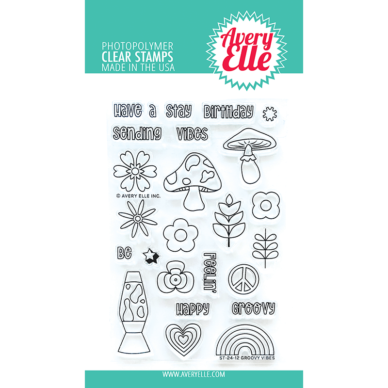 Avery Elle Clear Stamps Groovy Vibes st-24-12