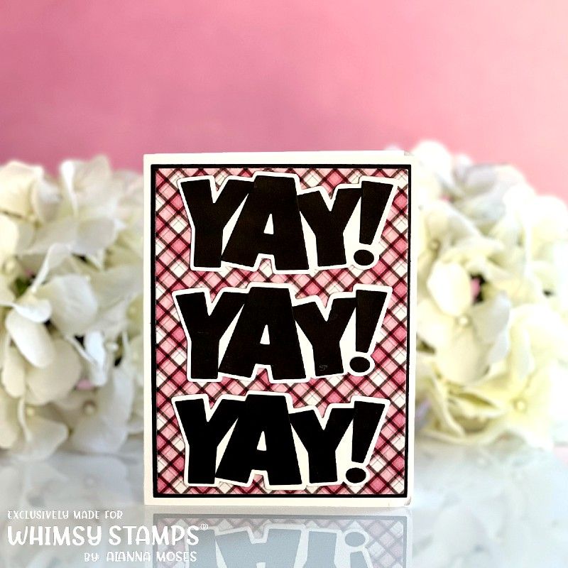 Whimsy Stamps Pink Plaids 6x6 inch Paper Pack WSDP44 paper pad