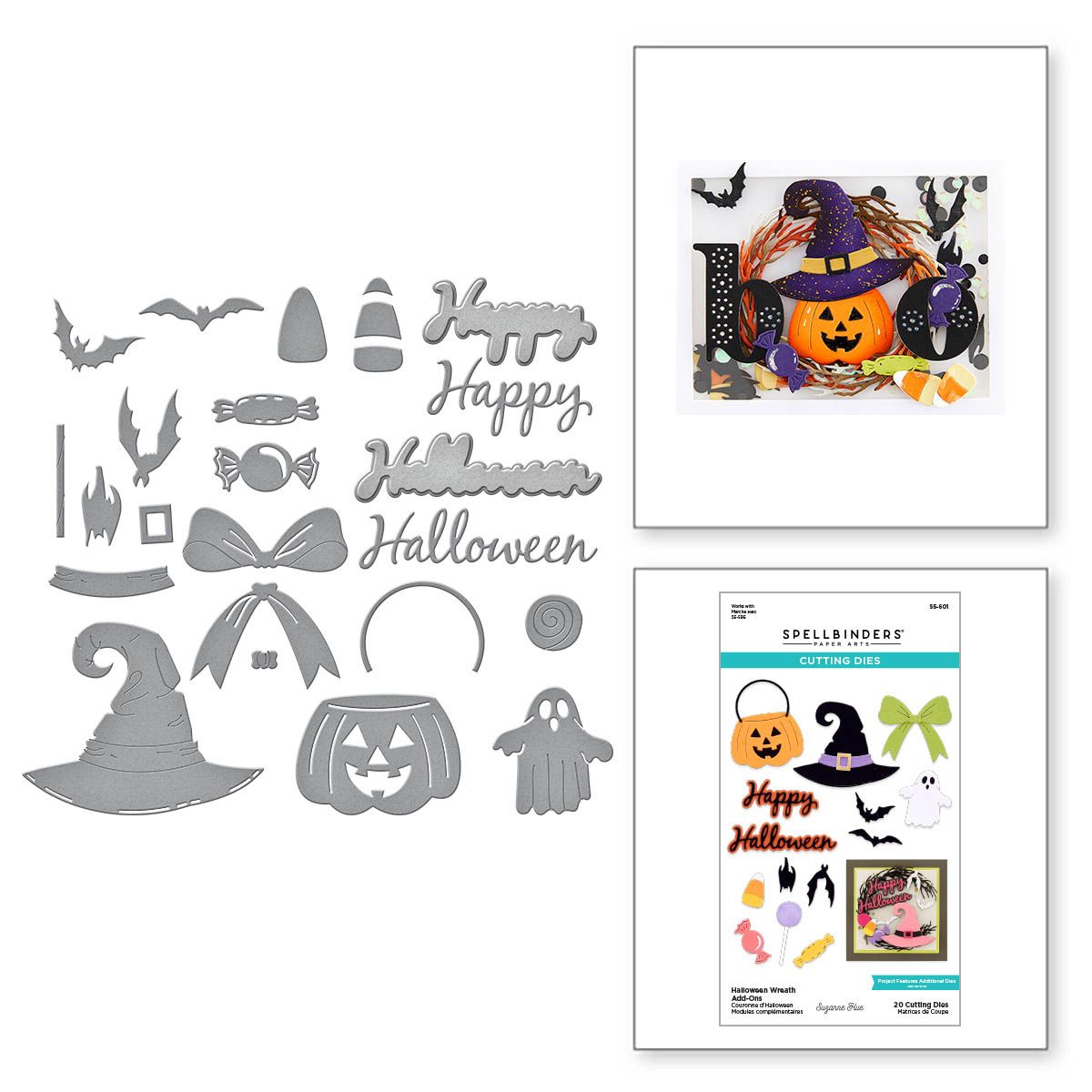 s5-601 Spellbinders Halloween Wreath Add-Ons Etched Dies product image