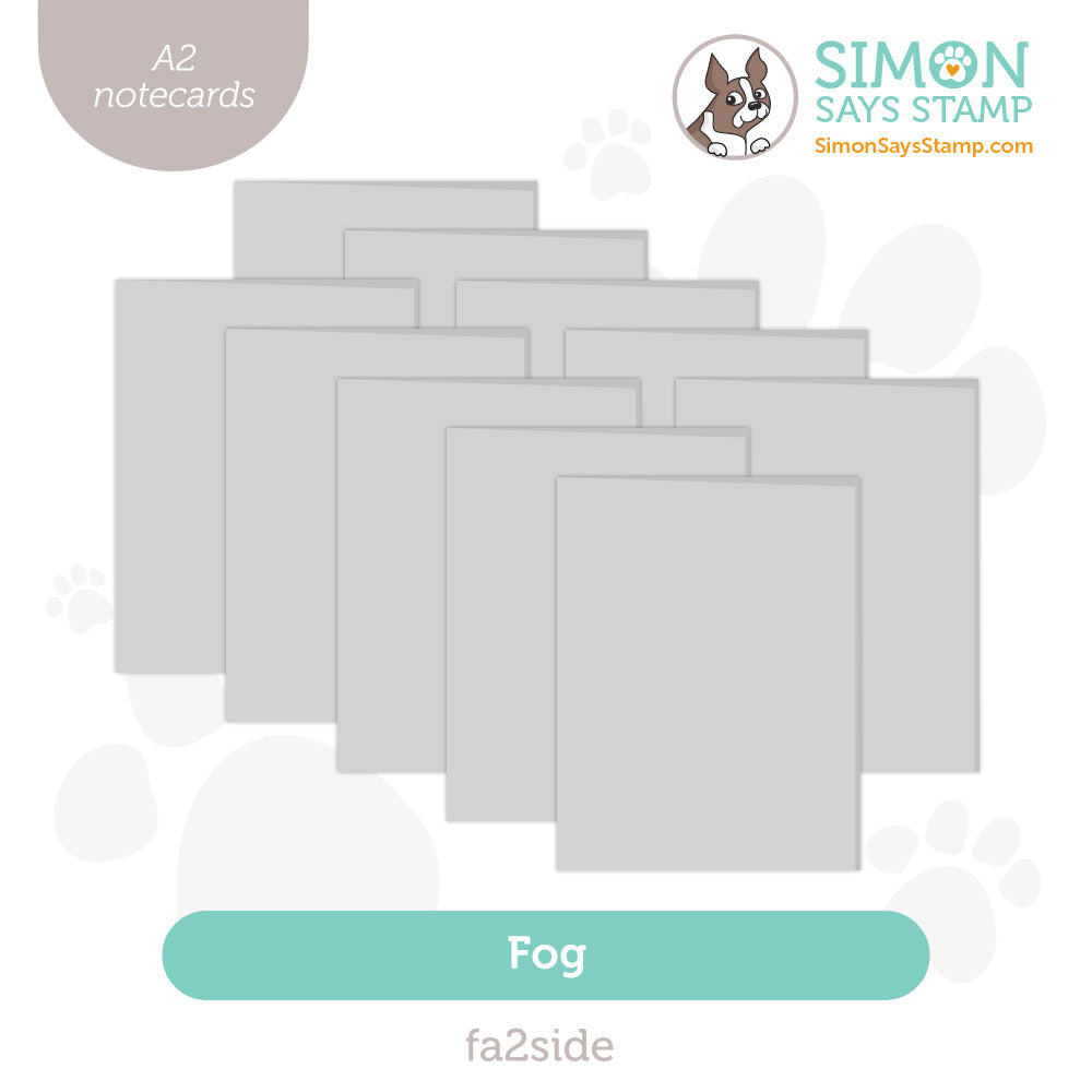Simon Says Stamp Fog A2 Side-Fold Scored Cards 100# 10 Pack fa2side