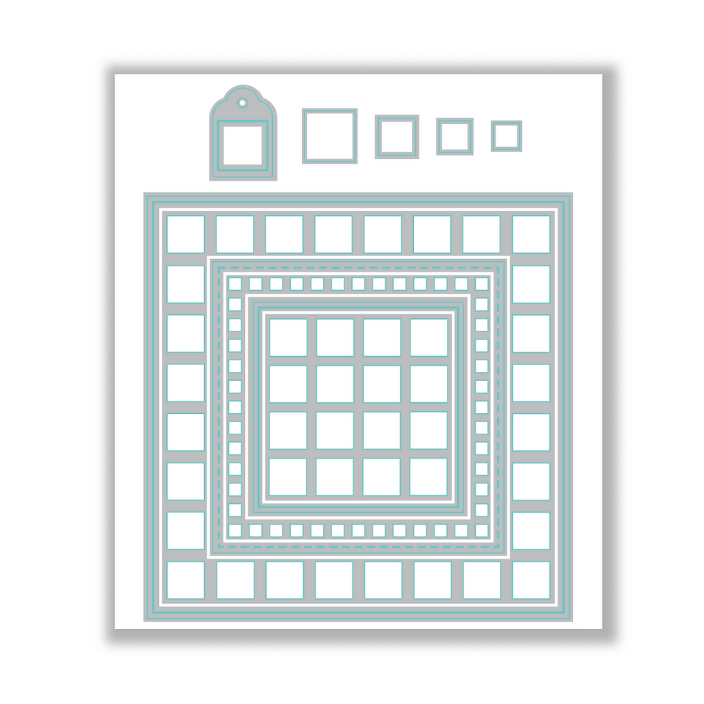 Julie Hickey Designs Hazel's Square Medley Dies ds-he-1061