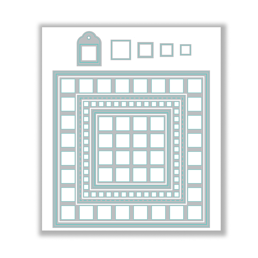 Julie Hickey Designs Hazel's Square Medley Dies ds-he-1061