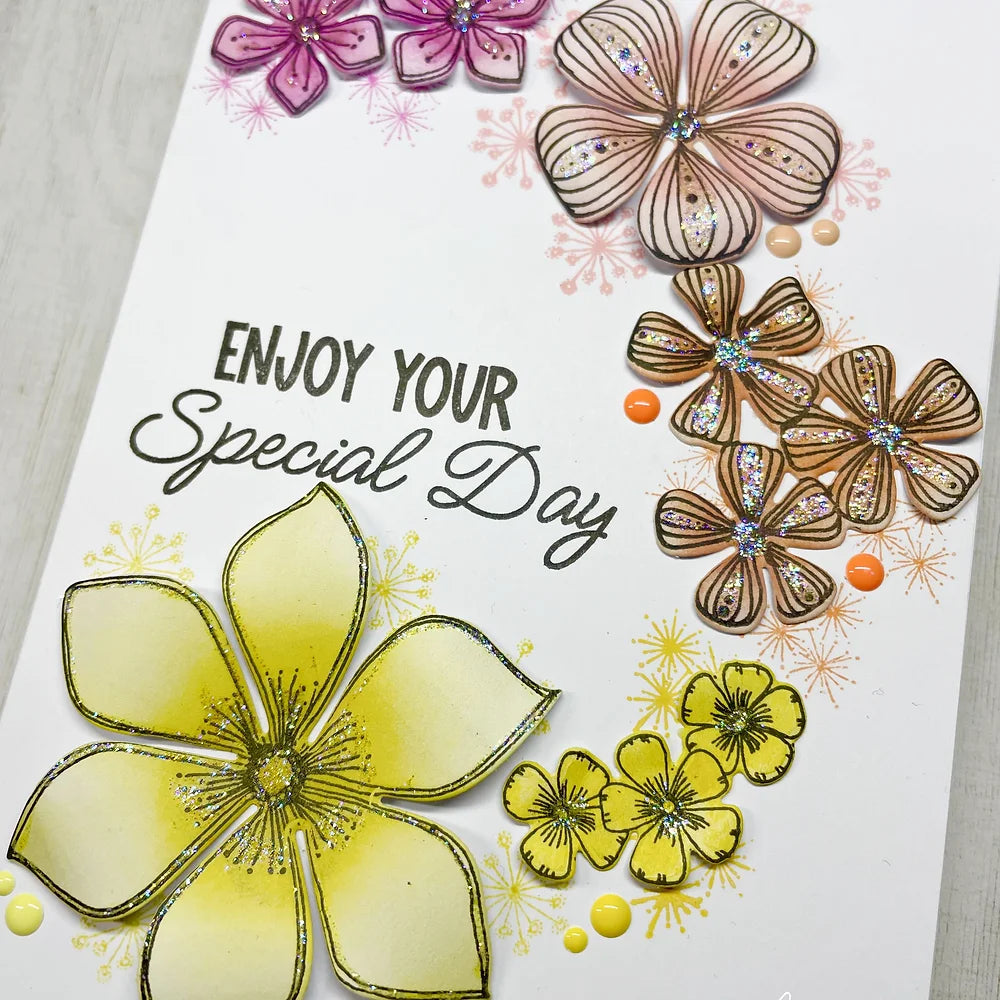 Julie Hickey Designs Julie's Hand Picked Florals Dies jhd-cut-1039 special day
