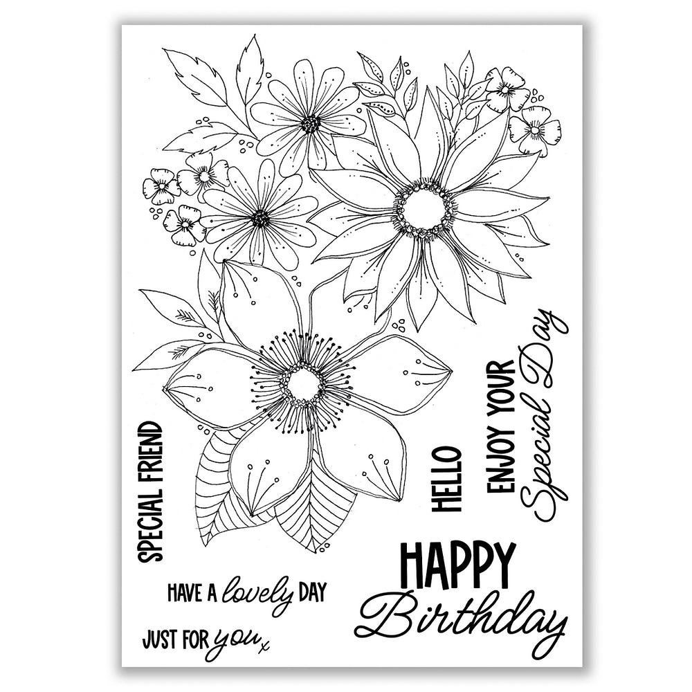 Julie Hickey Designs Julie's Hand Picked Blossoms and Blooms Clear Stamps jh1078