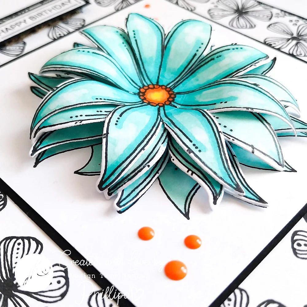 Julie Hickey Designs Julie's Hand Picked Florals Dies jhd-cut-1039 pop up flower