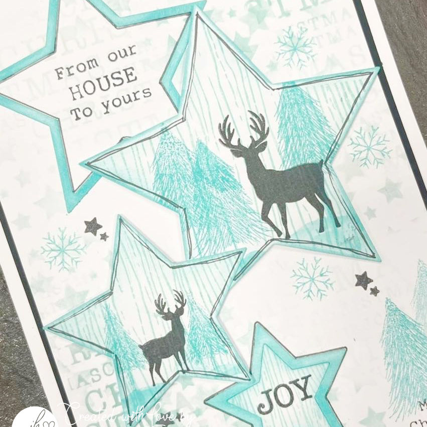 Julie Hickey Designs Essentially Christmas 2 Clear Stamps ds-he-1054 stars