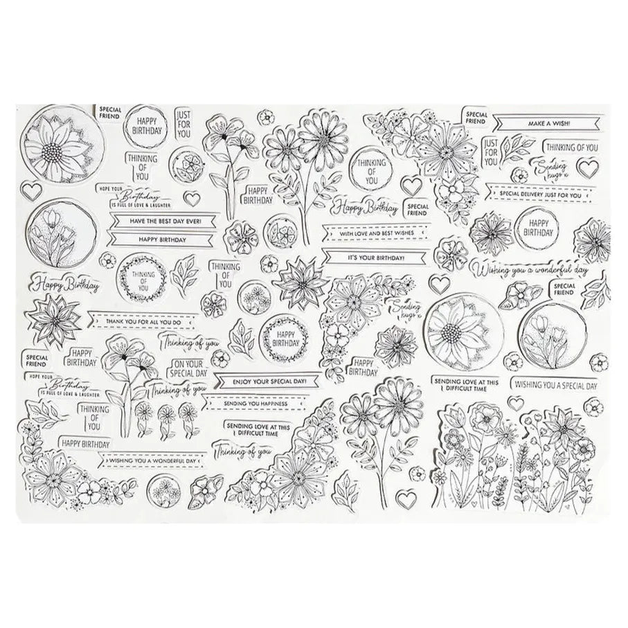 Julie Hickey Designs Sweet Florals Die Cut Foilables JHD-DCF-1010 flowers