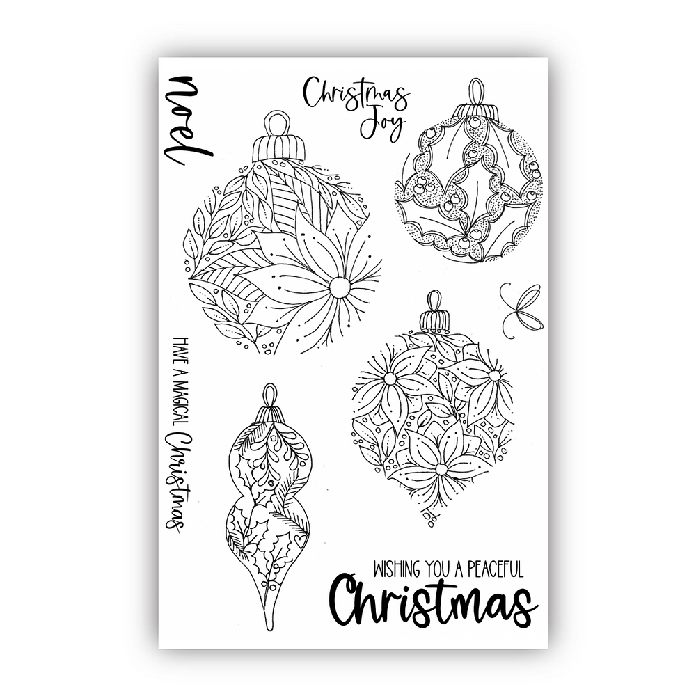 Julie Hickey Designs Christmas Baubles Clear Stamps JH1074