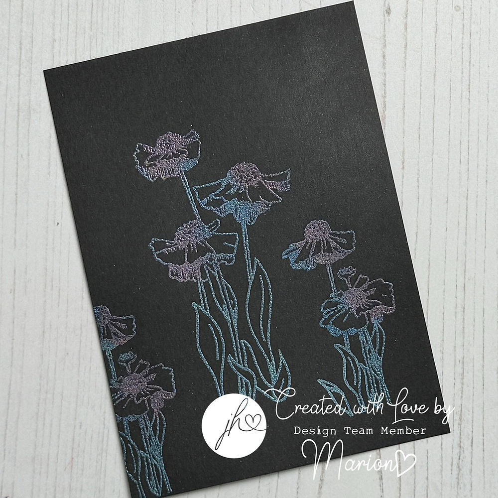 Julie Hickey Designs Peter's Heleniums Clear Stamps ds-pt-1060 black