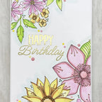 Julie Hickey Designs Julie's Hand Picked Blossoms and Blooms Clear Stamps jh1078 happy birthday