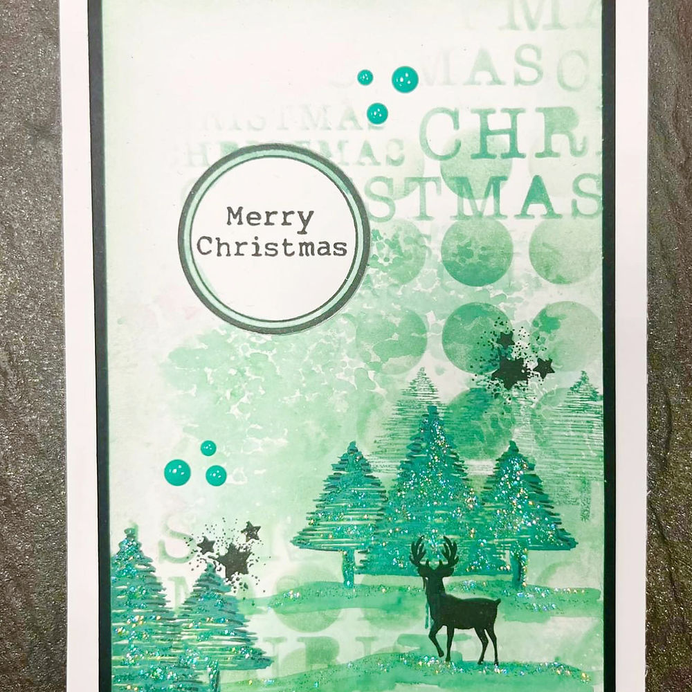 Julie Hickey Designs Essentially Christmas 2 Clear Stamps ds-he-1054 green