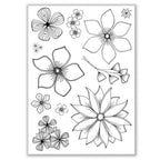 Julie Hickey Designs Julie's Hand Picked Flowers Clear Stamps jh1077
