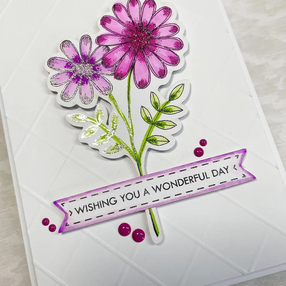 Julie Hickey Designs Sweet Florals Die Cut Foilables JHD-DCF-1010 flowers