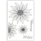 Julie HIckey Designs Mary's Sunflowers and Sunshine Clear Stamps ds-mg-1024