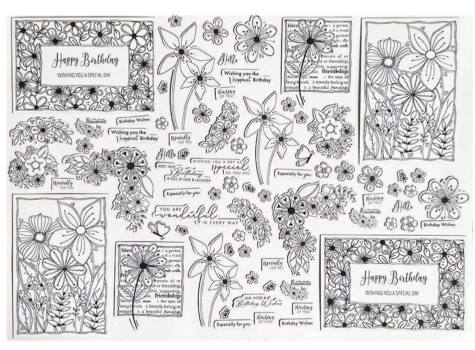 Julie Hickey Designs Garden Blooms Die Cut Foilables JHD-DCF-1011 blooms