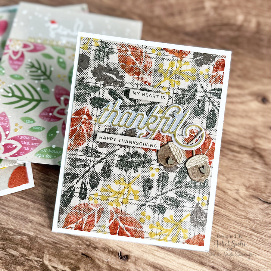 Simon Says Stamp! Simon Says Stamp Stencil FALLING LEAVES LAYERING ssst121490 Thankful Card | color-code:ALT01