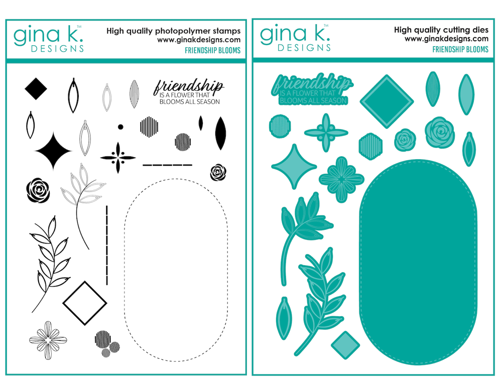 Gina K Designs - Clear Stamp - Friendship Flower