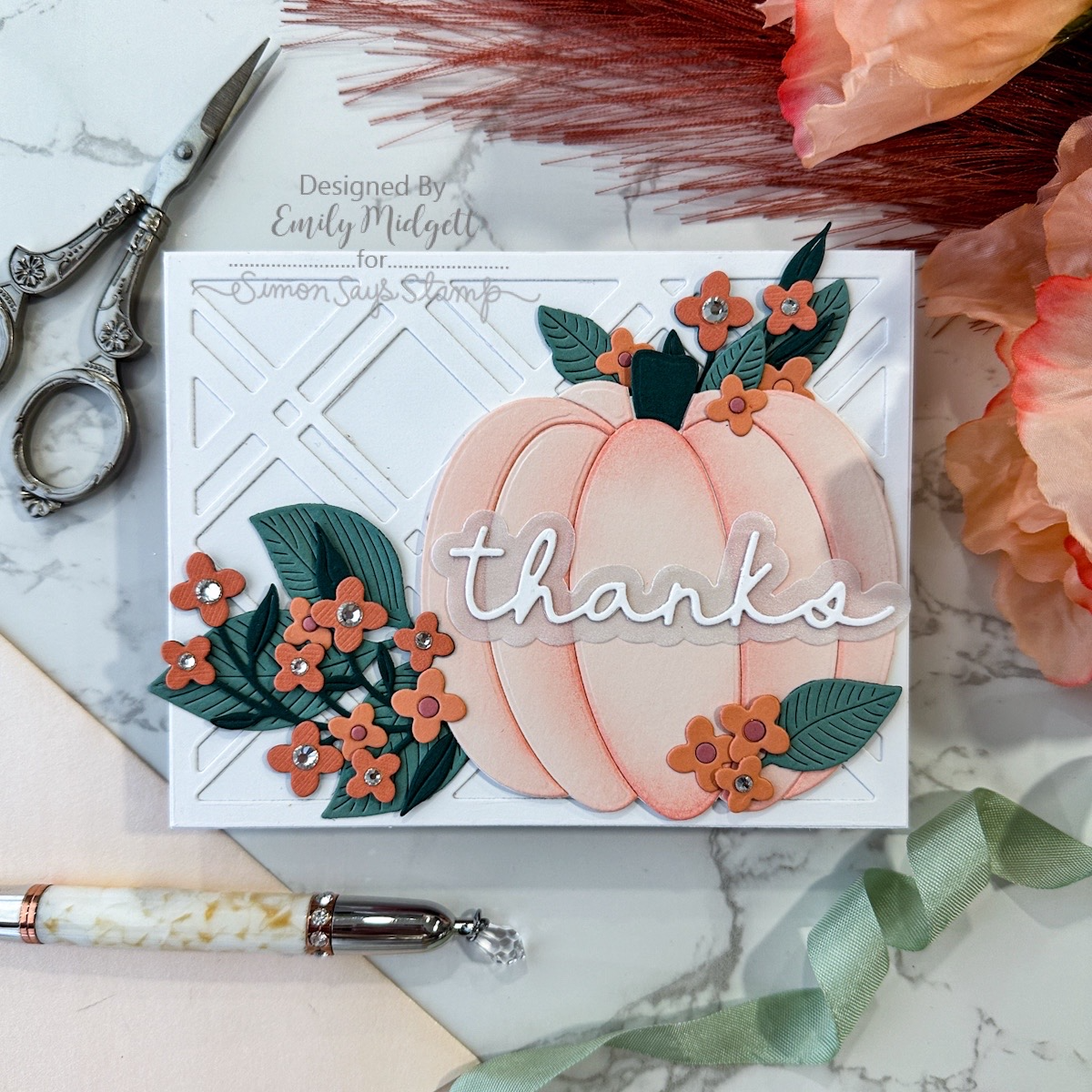 Simon Says Stamp Swing Blossoms Wafer Die s921 Cheering for You Thanks Card | color-code:ALT03