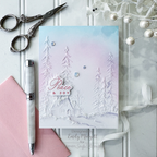 Simon Says Stamp Embossing Folder Wooded Cabin sf448 Festive Fun Christmas Card | color-code:ALT02