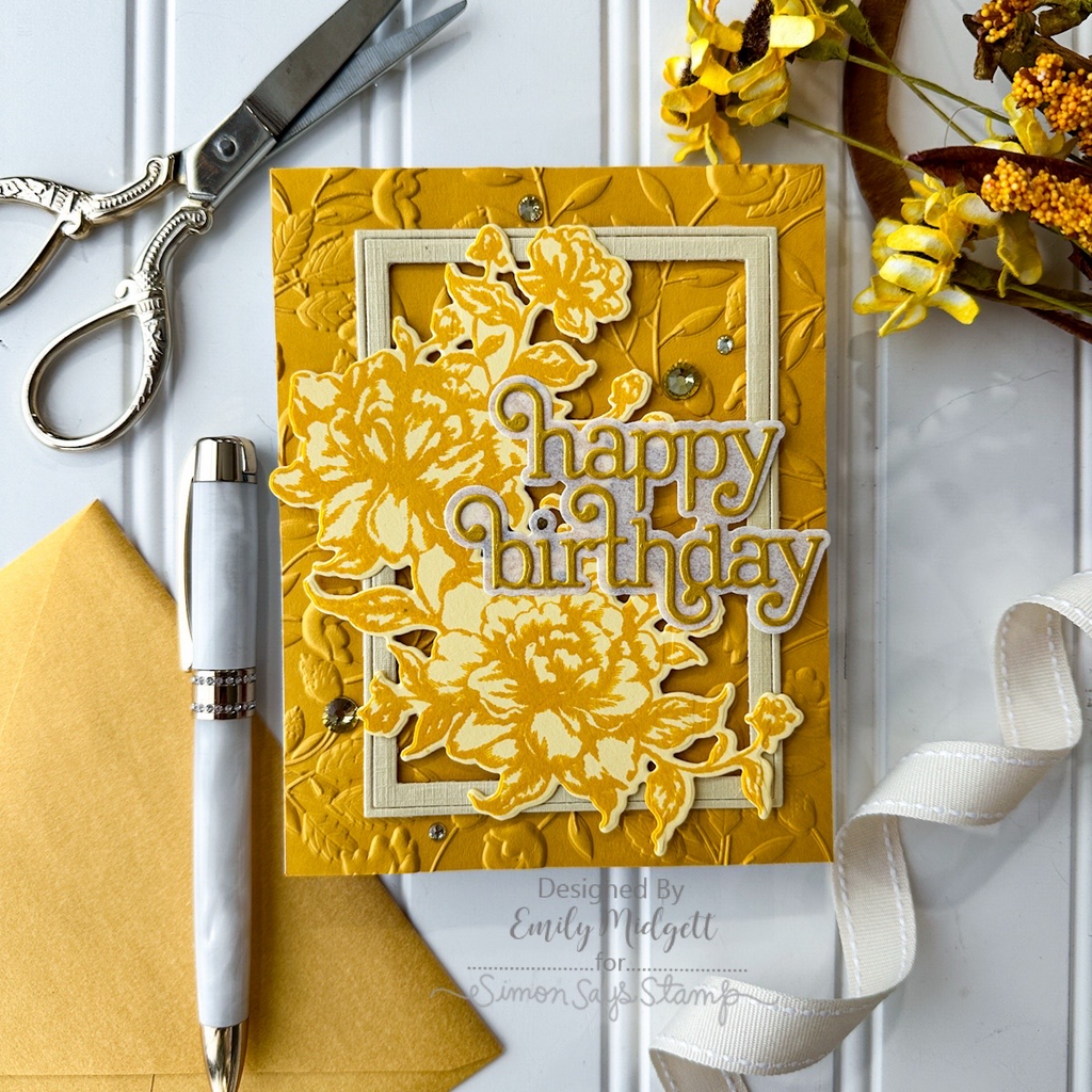 Simon Says Stamps and Dies Vintage Blooms set982vb Moments in Time Birthday Card | color-code:ALT09