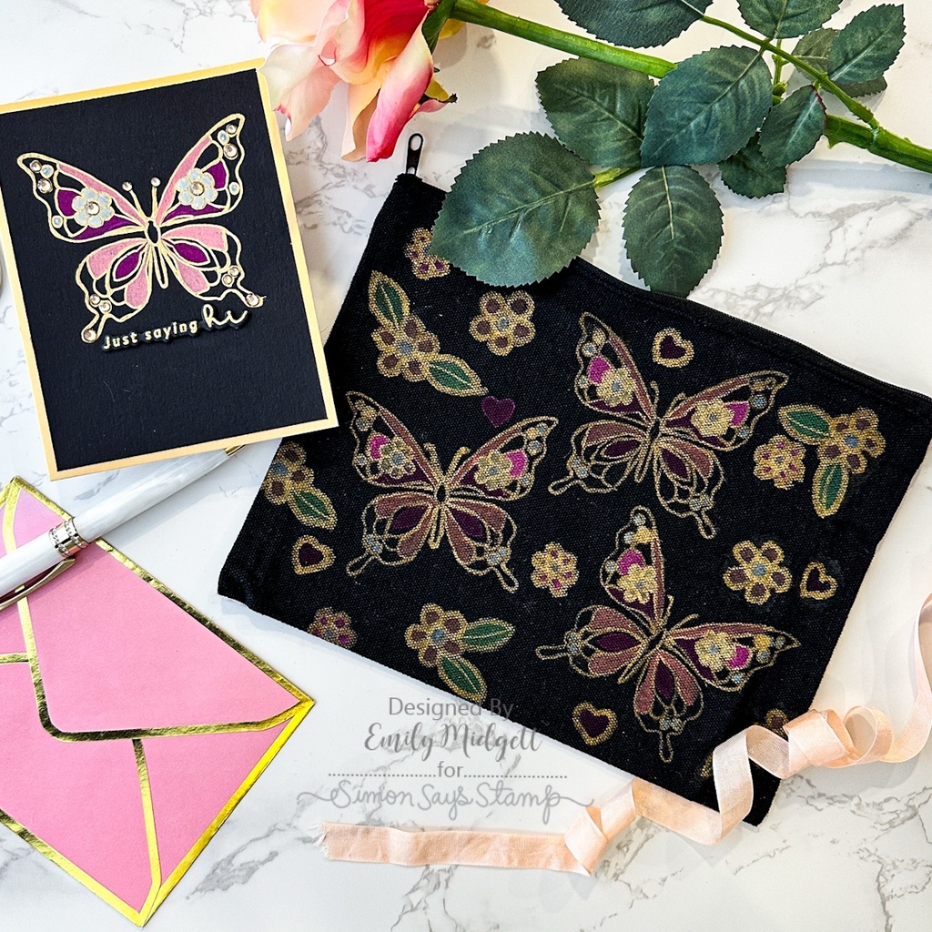 Simon Says Clear Stamps Mix and Match Butterflies 2007ssc Splendor Butterfly Card and Gift | color-code:ALT10