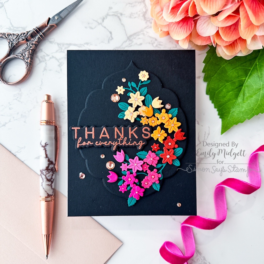 Simon Says Stamp Sweet Tiny Flowers Wafer Dies s1005 You Are My Favorite Thank You Card | color-code:ALT07