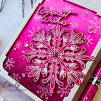 Pinkfresh Studio Ice Clear Drops pf121es Warmest Wishes Snowflake Card | color-code:ALT02