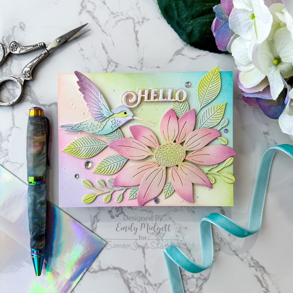 Simon Says Stamp Brilliant Hummingbird Wafer Dies s988 Friend Like You Hello Card | color-code:ALT05