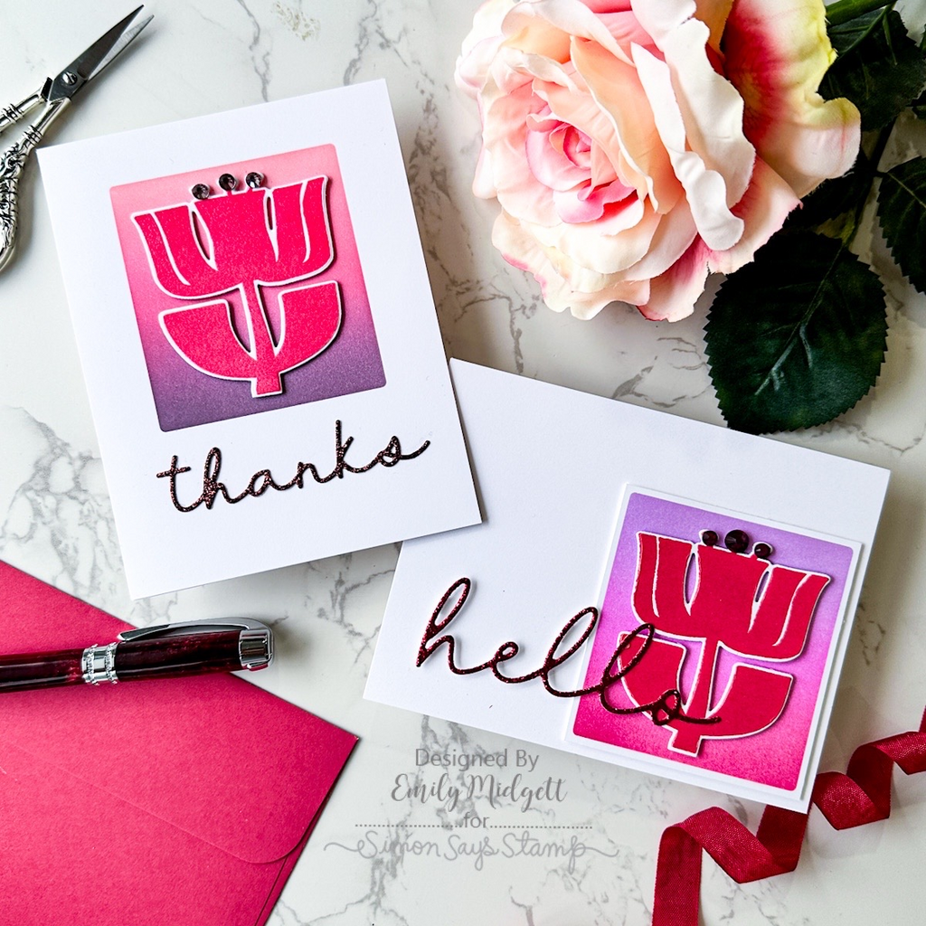 Simon Says Stamps and Dies Mod Plants set948mp Rain Or Shine Thanks and Hello Cards | color-code:ALT06