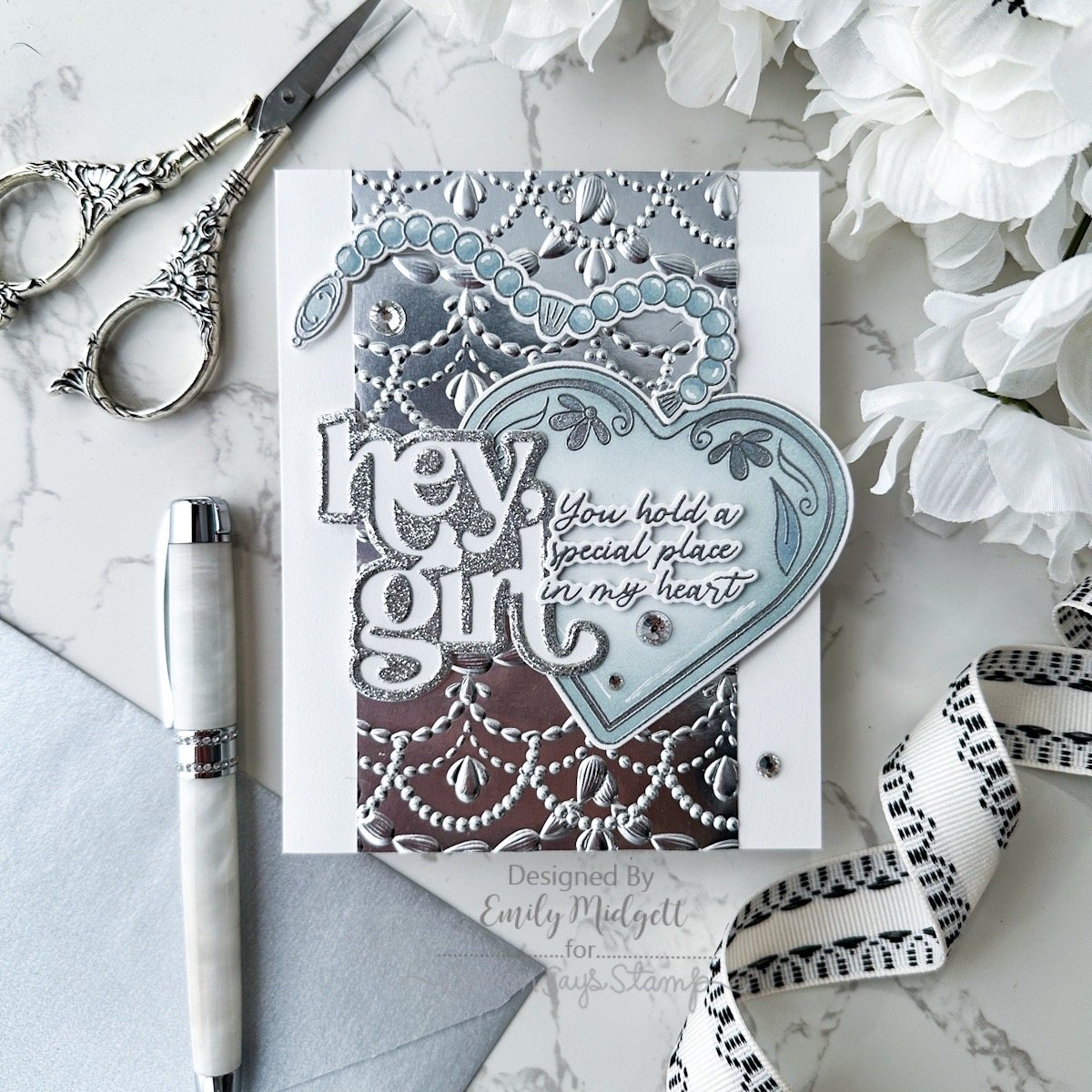 Simon Says Stamp Locket of Love Bundle set1157ll Heart to Heart Galentine's Day Card | color-code:ALT01