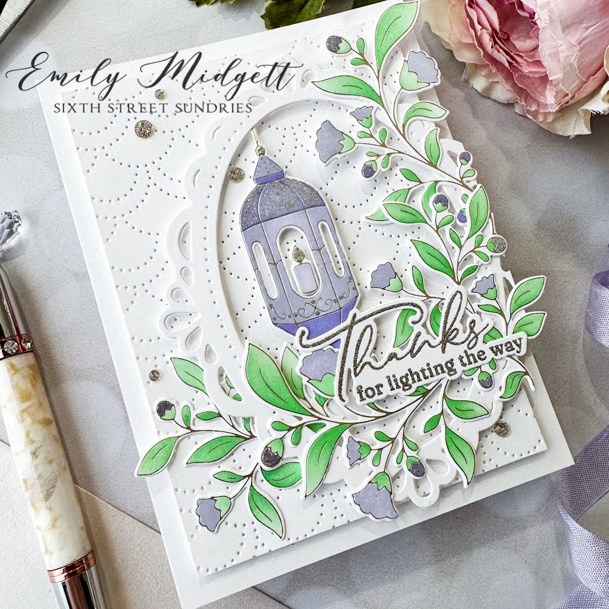 Pinkfresh Studio Lantern Botanicals Clear Stamps 219524 Spring Card | color-code:ALT03