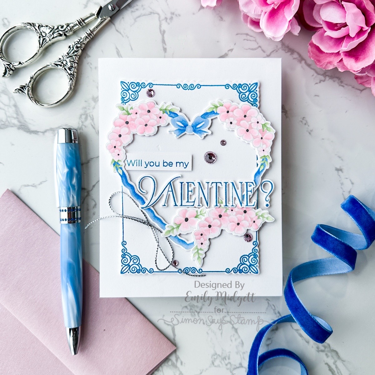 Simon Says Stamps and Dies Always and Forever set912af To Be Loved Valentine's Day Card | color-code:ALT06
