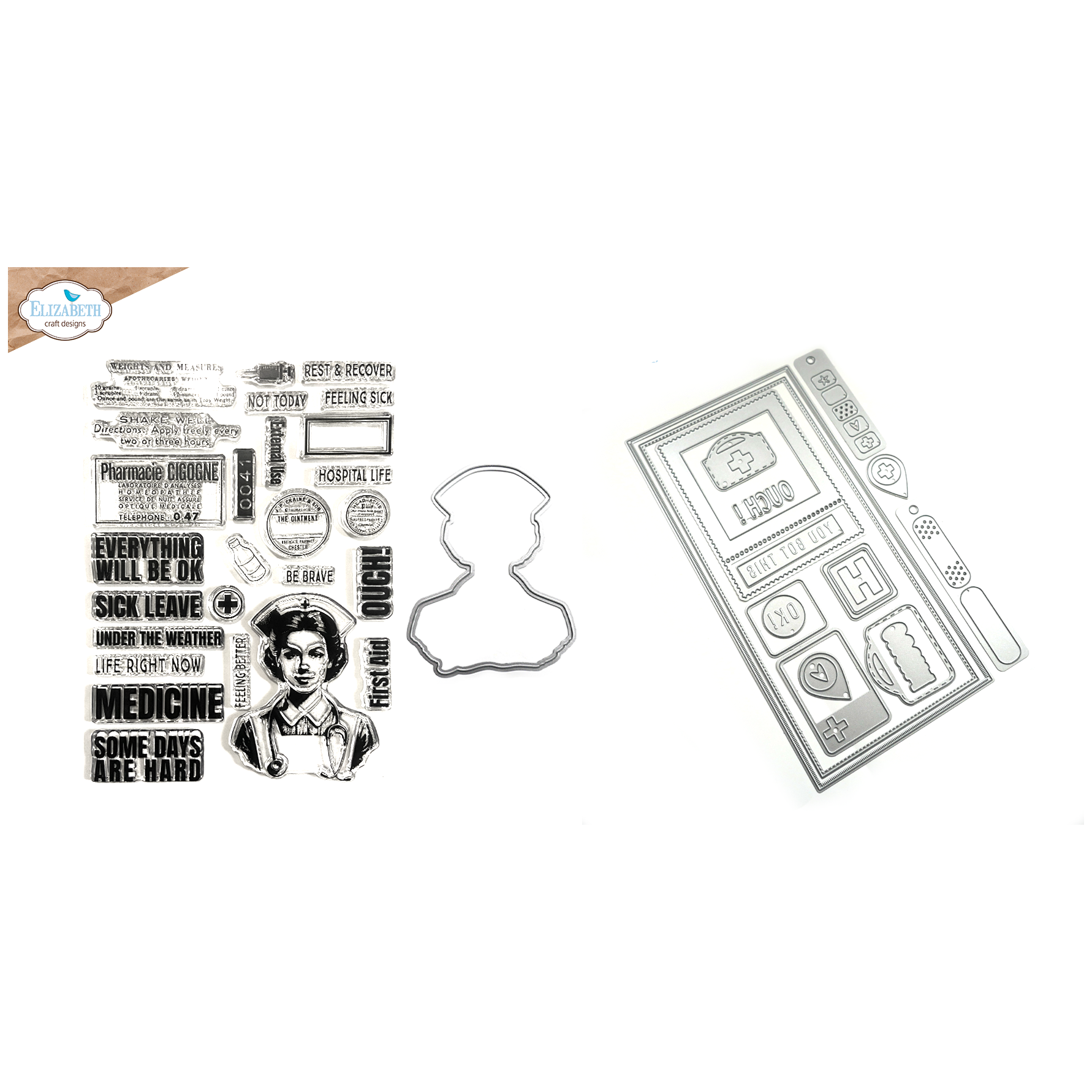 Elizabeth Craft Designs Pocket Page Fillers and Florence Stamp and Die Bundle