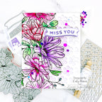 Tim Holtz Cling Rubber Stamps Floral Trims CMS461 miss you | color-code:ALT09