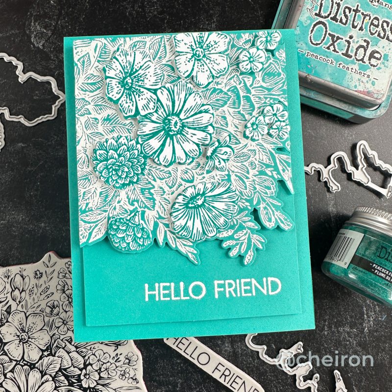 Simon Says Stamp Floristry Wafer Dies sss485 Hello Card | color-code:ALT01
