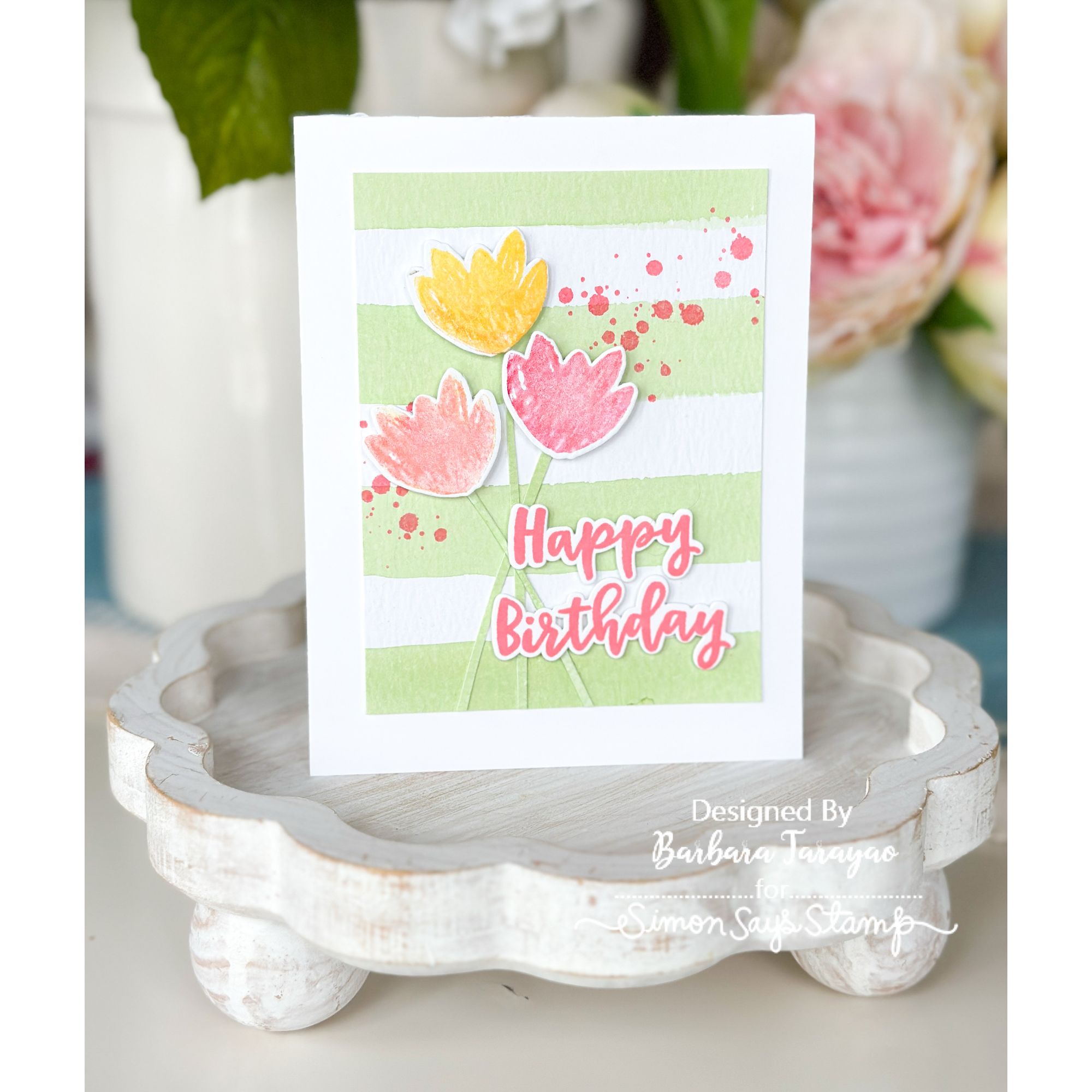 Simon Says Stamp Watercolor Bouquet Wafer Dies 1593sdc Birthday Card | color-code:ALT14