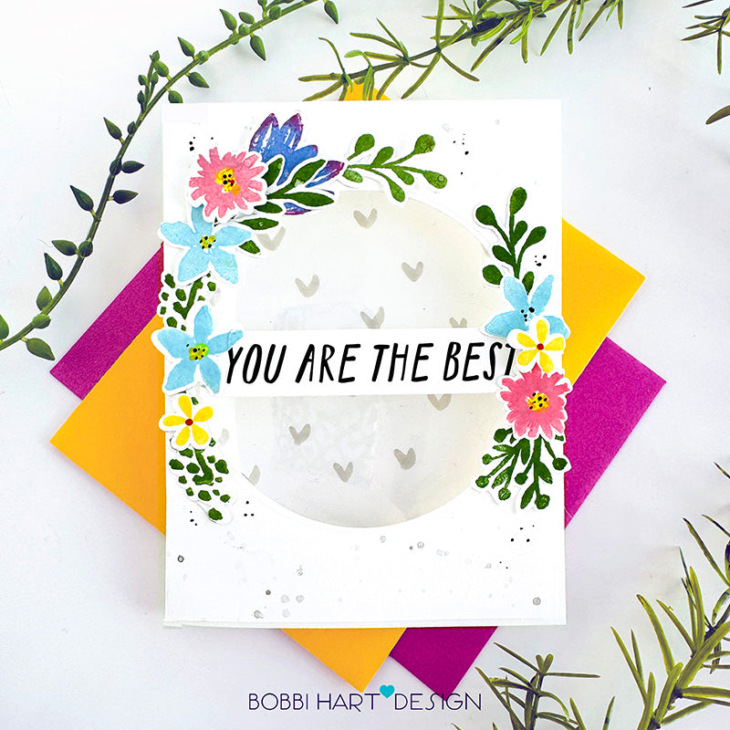 Simon Says Stamp and Dies Watercolor Bouquet set1167wb Friend Card