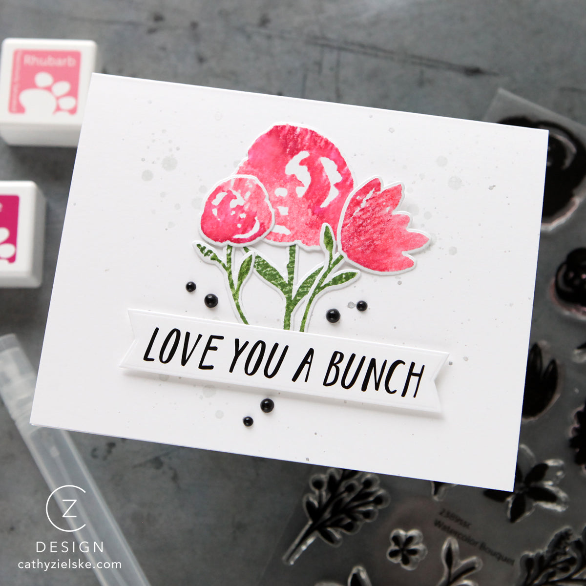 Simon Says Clear Stamps Watercolor Bouquet 2389ssc Love Card | color-code:ALT13