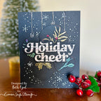Simon Says Stamp Embossing Folder Verdant Ornaments sf366 Christmas Card