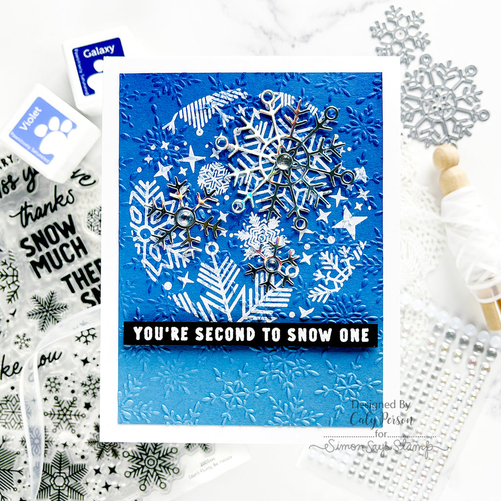 Simon Says Stamp Embossing Folder Cheery Snowflakes sf370 Friend Card | color-code:ALT01