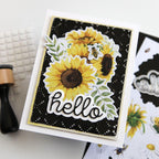 Simon Says Embossing Folder Criss Cross Floral sf347 Hello Card | color-code:ALT02